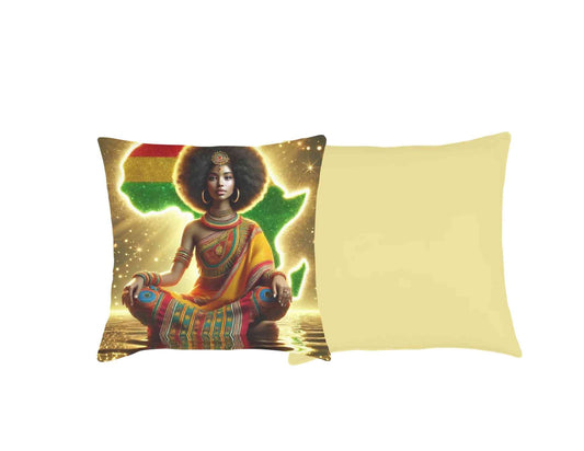 Female Afrocentric Throw Pillow